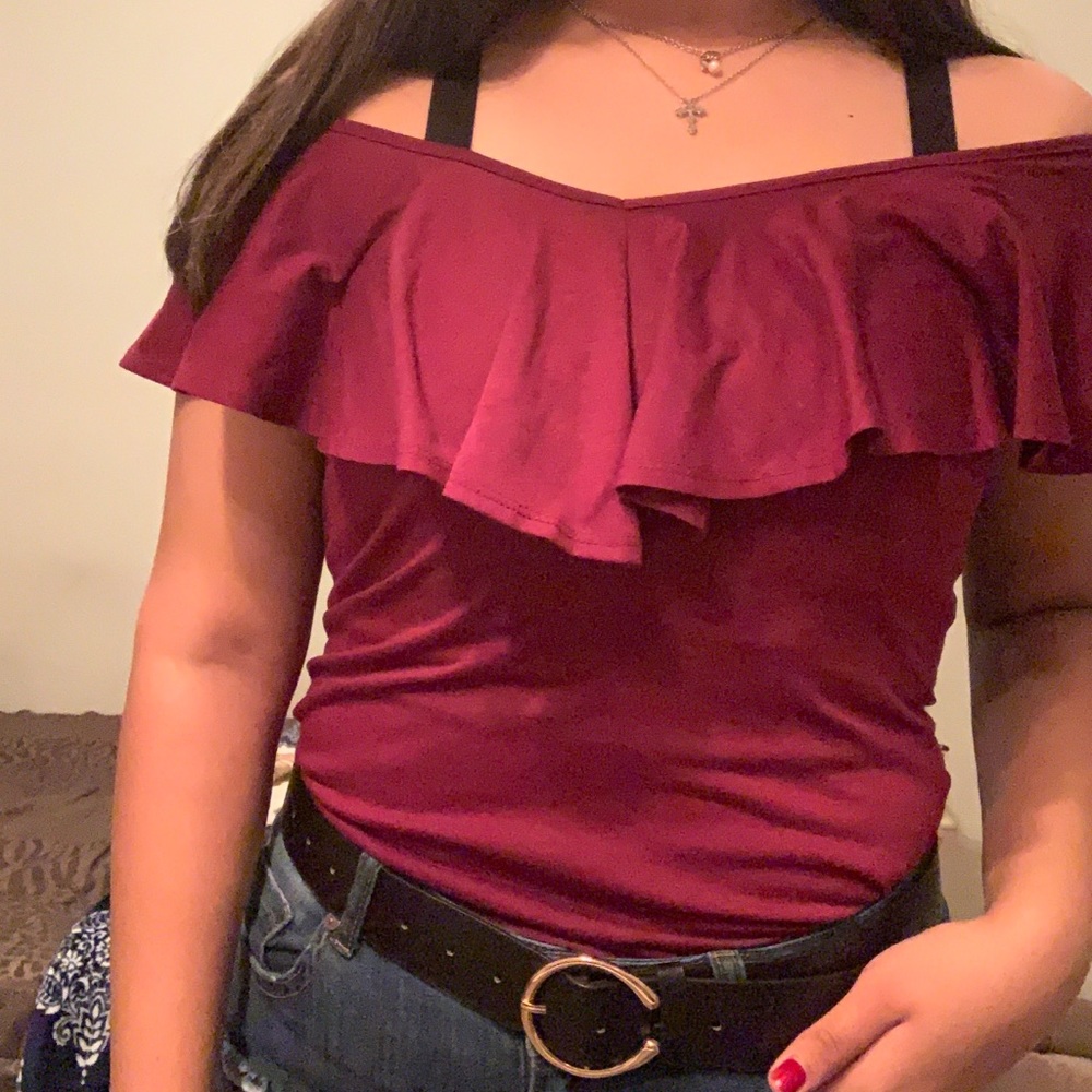 Over the shoulder blouse